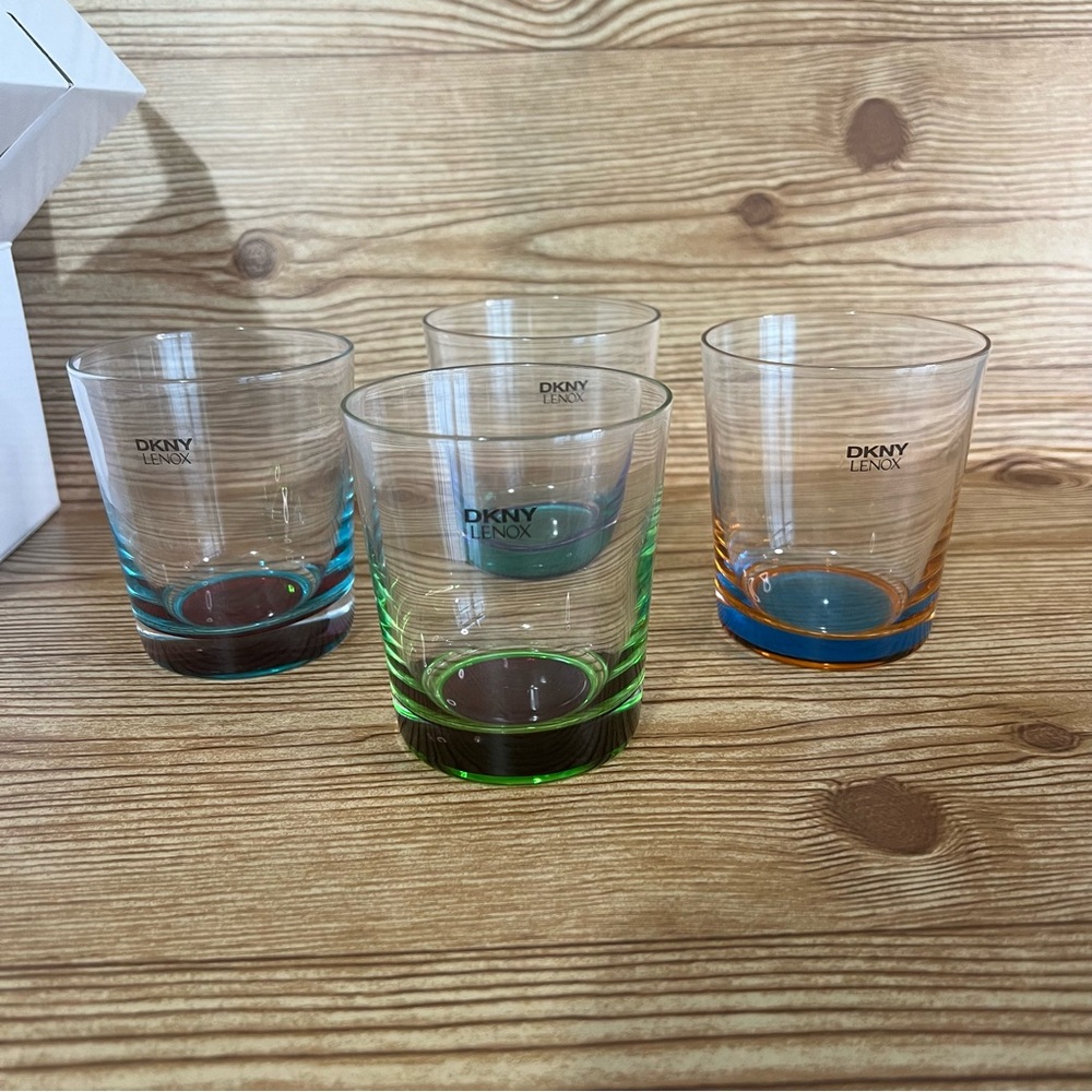 DKNY Lenox Urban Essentials 4" Double-Old Fashioned Whiskey Glasses Set Of 4